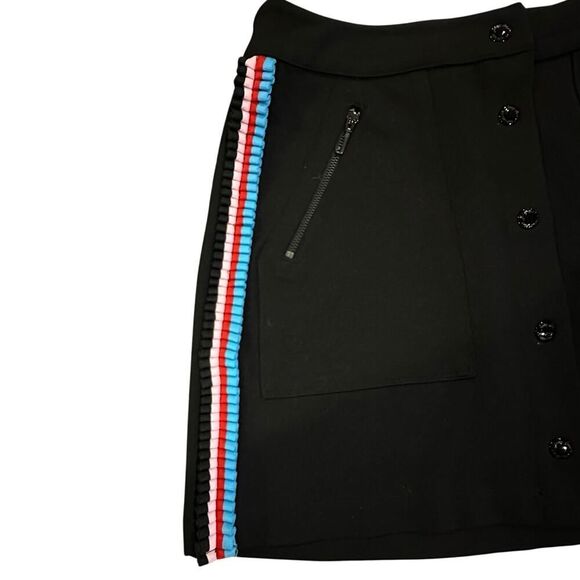 NWOT Juicy Couture Black Label SZ 4 Ponte Knit Preppy Snap Button Up Mini Skirt - Picture 11 of 16